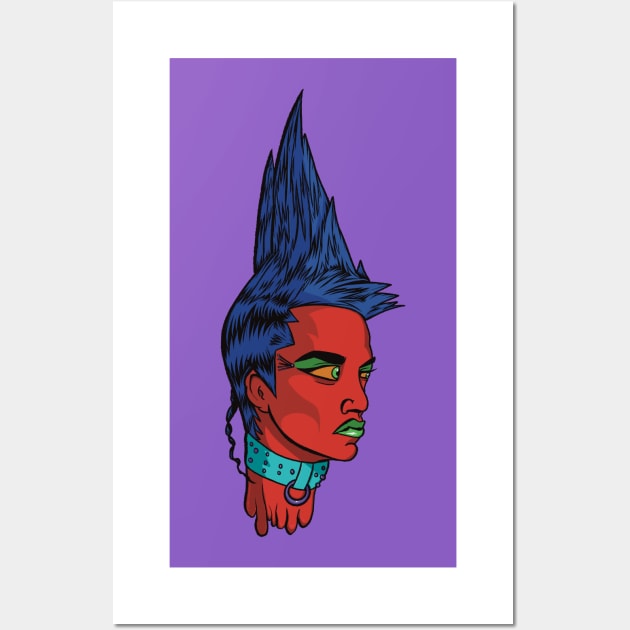 80s Punk Girl Wall Art by punkcinemaart